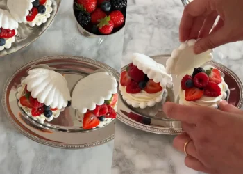 Mini Pavlova u obliku školjke